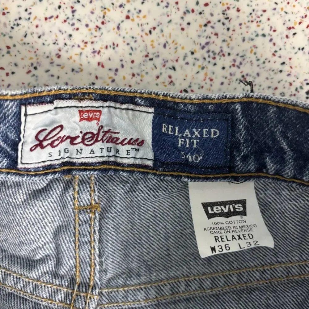 Vintage 90’s LEVI 540 Orange Tab Relaxed Fit Men’s Blue Denim Jeans 36x32